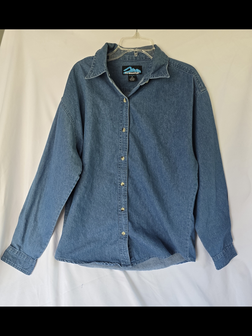 Tri-Mountain Blue Denim Button-Up Jean Jacket